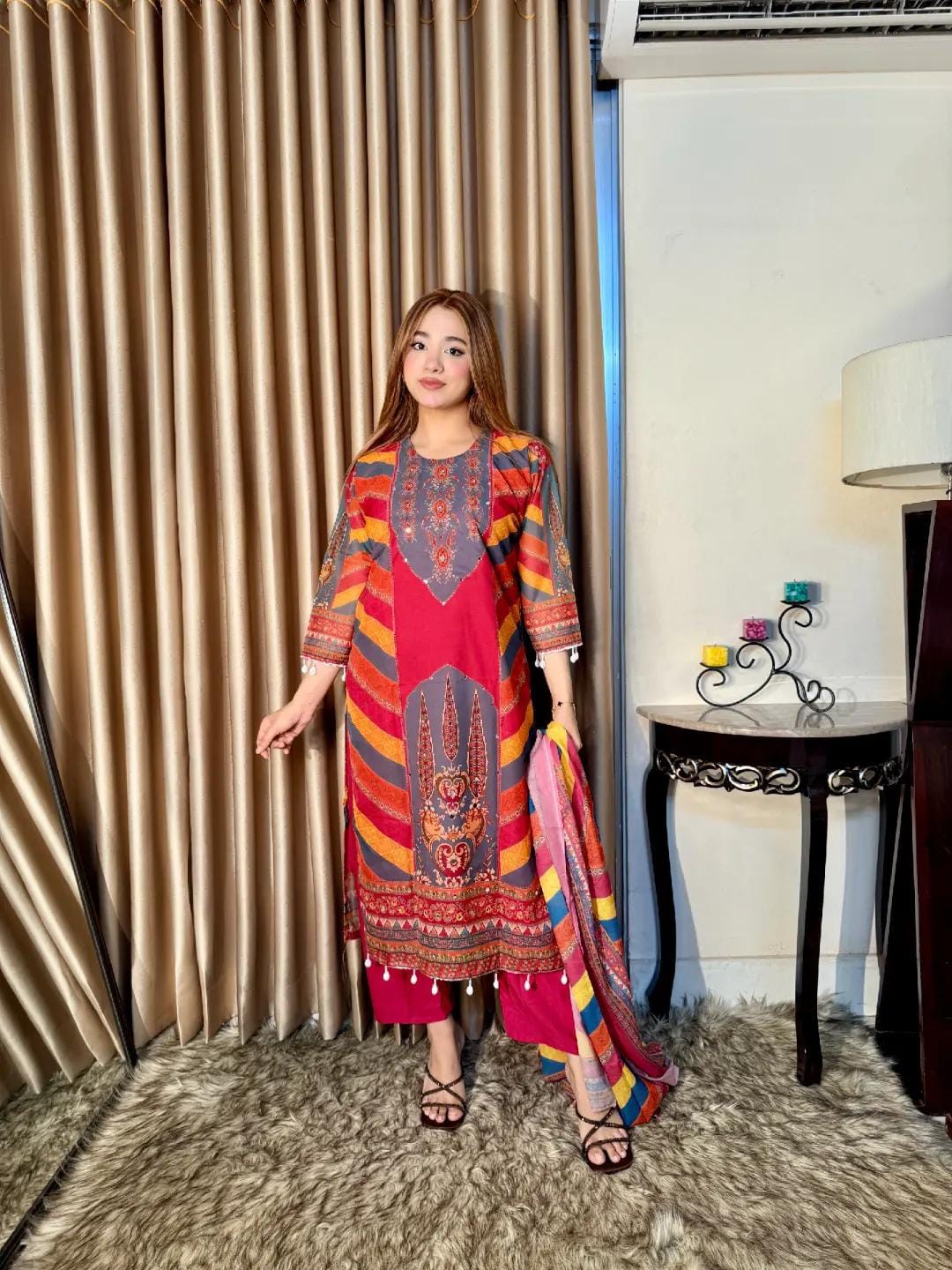 Indian Weightless Georgette Three-Piece