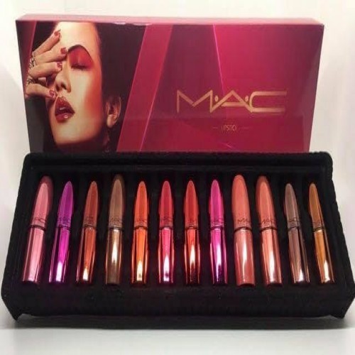 Mac 12 PCS Creamy Lipstick Set