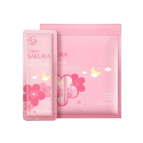 Laikou Sakura Sleeping Face Mask (15 Pcs)