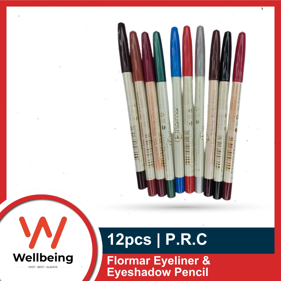 Flormar Eyeliner & Eyeshadow Pencil 12pcs Set