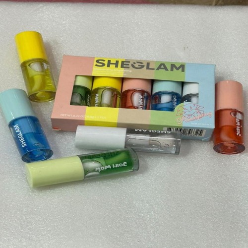 5in1 Sheglam Jelly Wow Hydrating Lip Oil – Transparent Glossy
