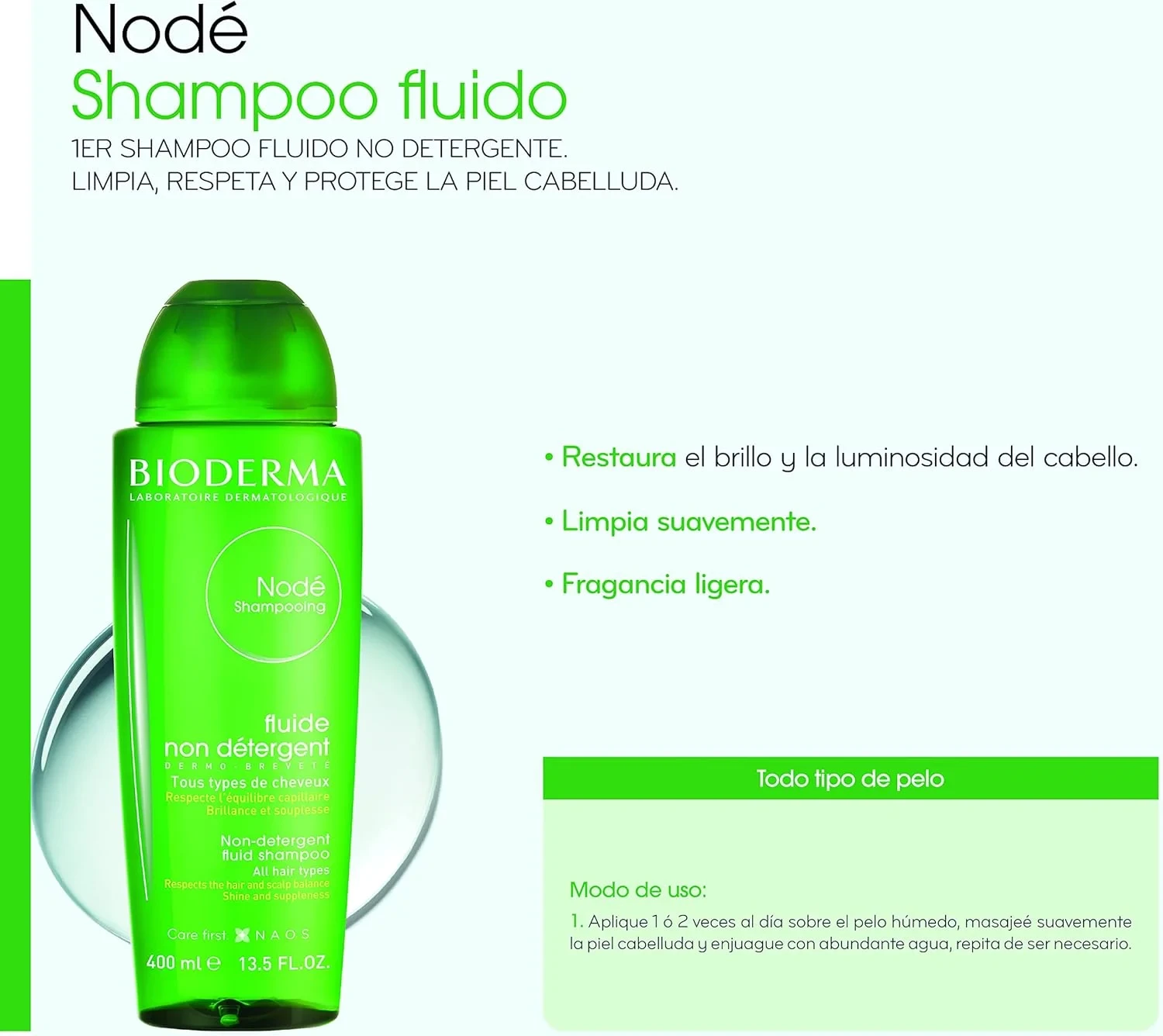Bioderma Node Shampoo for All Hair Types 400ml (International)