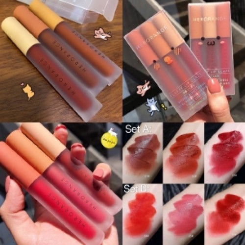 HERORANGE Fluffy Lip Glaze Shade A & B