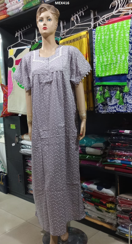 100% Comfortable Cotton Print Maxi For Female