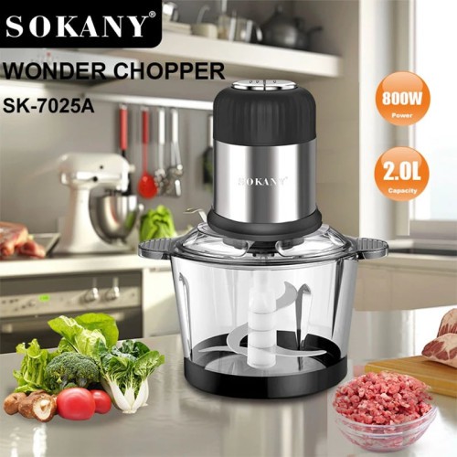 SOKANY SK-7025A 800W Wonder Chopper with Multifunction for Chopping and Grinding