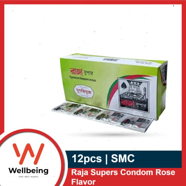 Raja Supers Condom Rose Flavor 12pcs | SMC