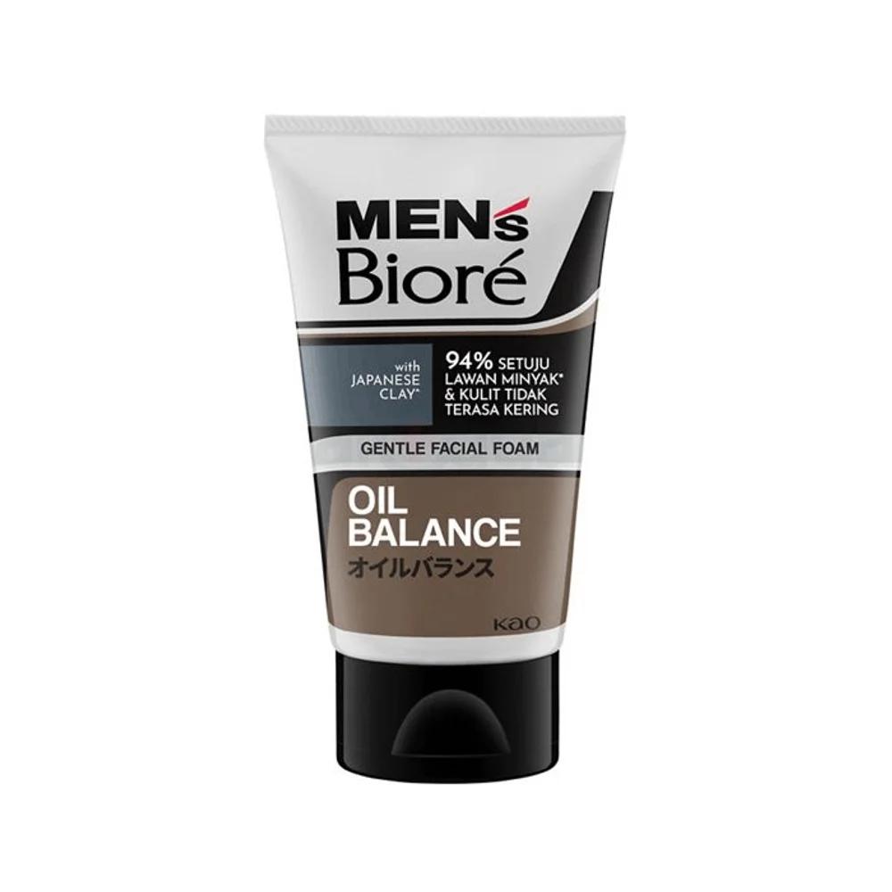 Men’s Biore Oil Balance Gentle Facial Foam With Japanese Clay 100gm | Indonesia