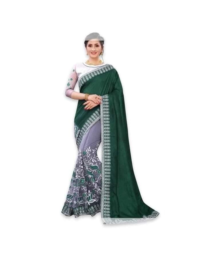 Indian Georgette Saree with Blouse Piece (5)