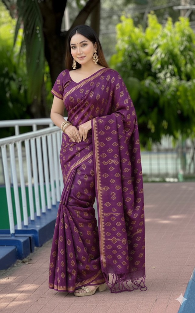 Aarong Stylish Cotton Saree