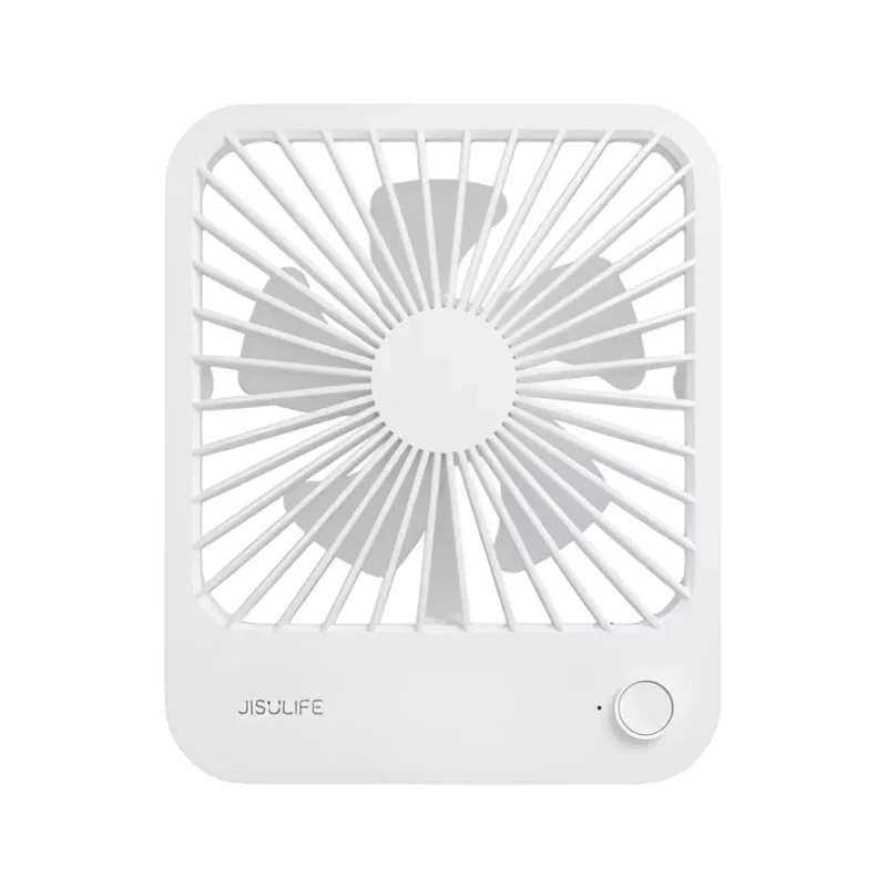 JISULIFE FA26 Rechargeable Ultra Thin Desktop Fan – White Color