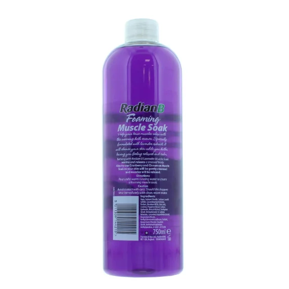Radian B Foaming Muscle Soak Lavender 750ml Body Soaps & Shower Gels