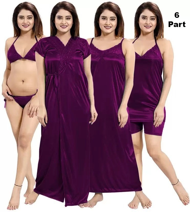 6 Pieces Night Dress Set (2)