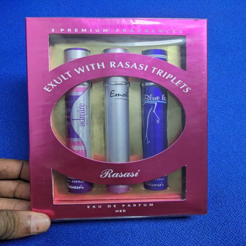 Exult With Rasasi Triplets Perfume Set