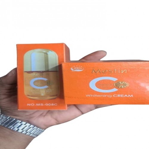 Mestin Vitamin C Hyaluronic Acid Whitening Cream And Multi-functional Essence Whitening Face Serum Combo