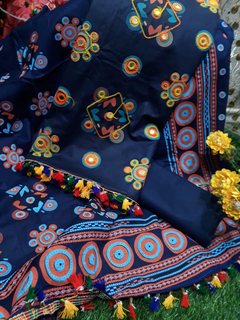 Blue Color Three Piece For Women