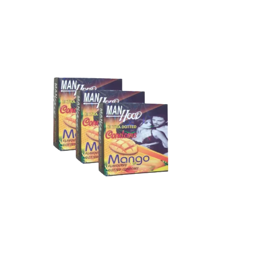 Manhood Mango Flavored Condom – 3 Pack Combo – 3×3=9pcs Condom