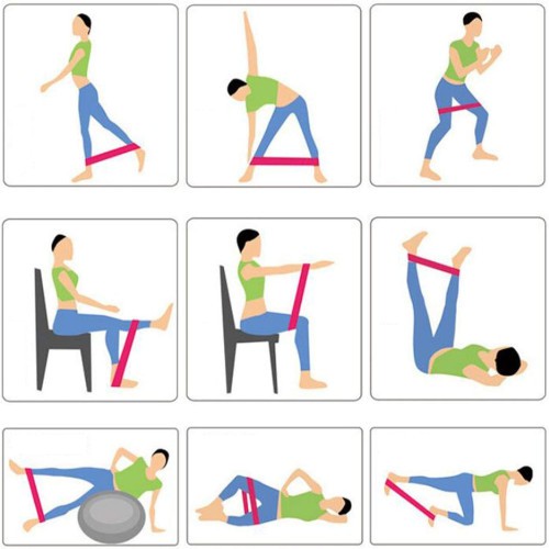 5 Pieces Resistance Bands Yoga Tension Band  price in bd