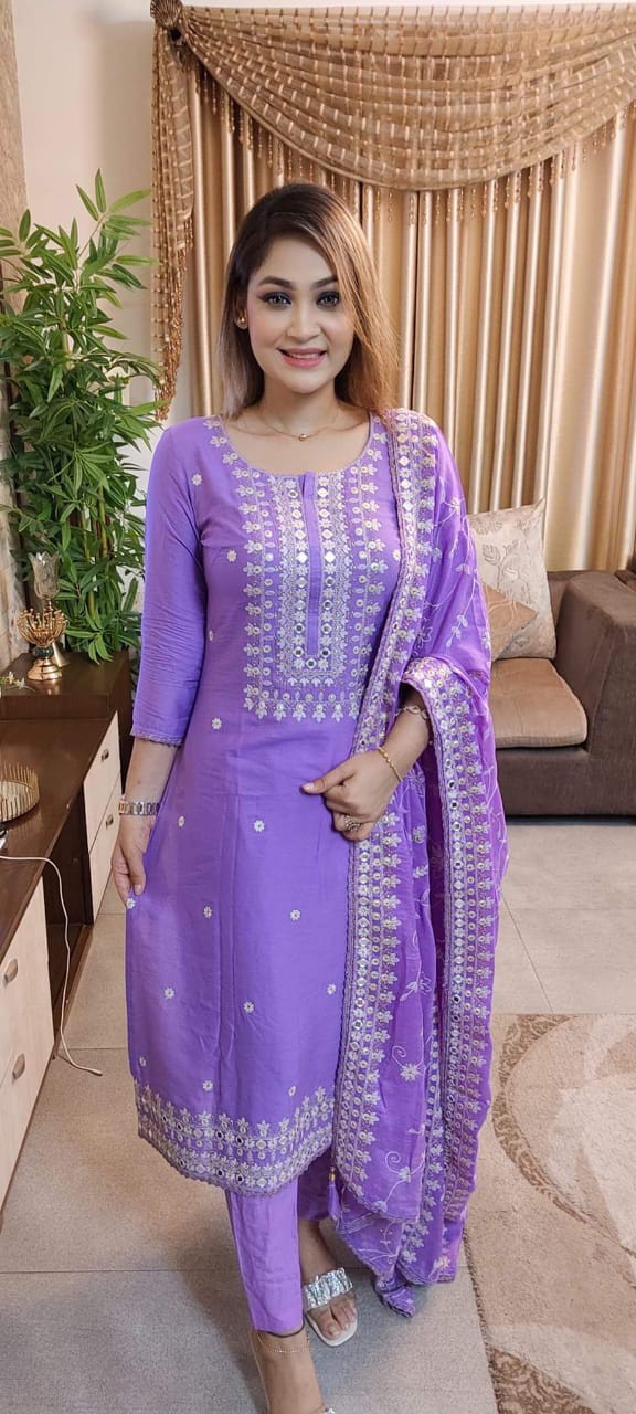 Premium cotton computer printed Boyel fabrics 3 Piece -(28)