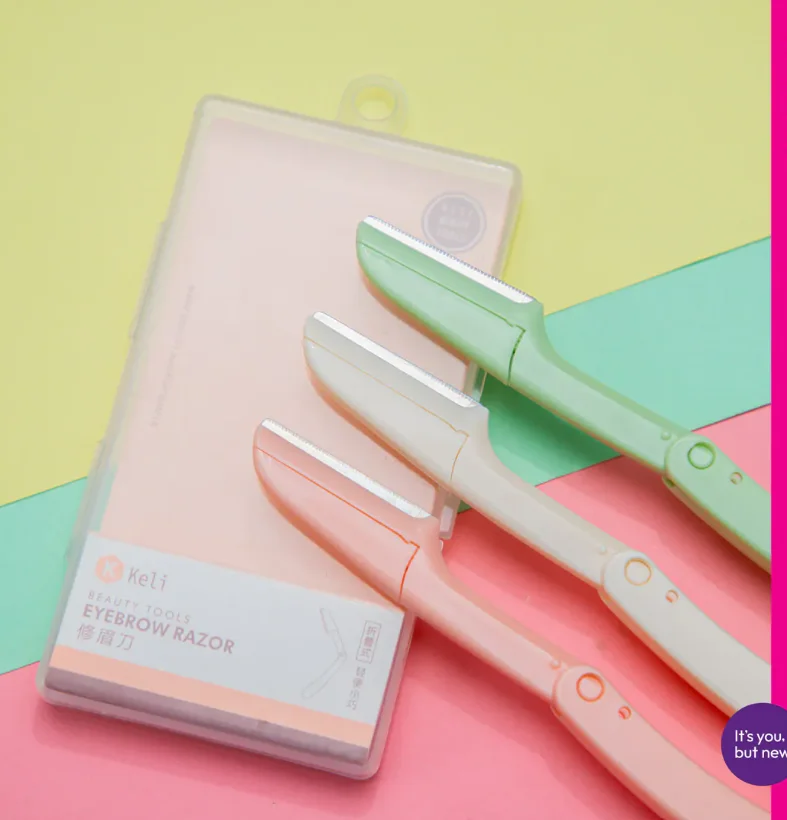 Keli Eye Brow Razor 3Pcs Multicolor with Box
