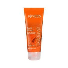 Jovees Herbal Papaya Face Wash 120ml For Glowing and Clear Skin with Papaya & Bilberry Ext | Gentle Cleanser For Brightens Skin, Removes Pigmentation & Dark Spots | For All Skin Types | India