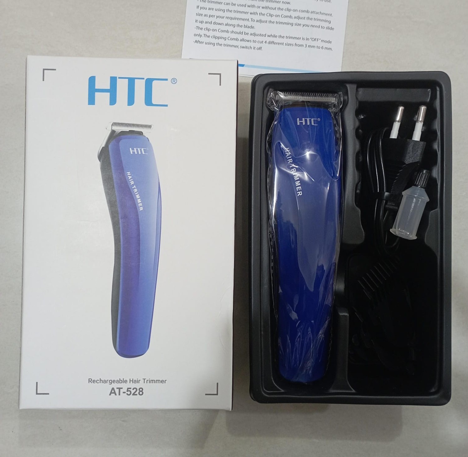 HTC AT-528 Beard Trimmer And Hair Clipper For Men - Blue
