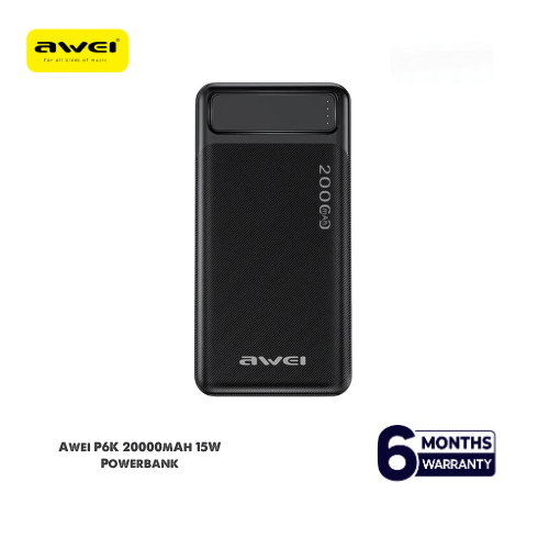 Awei P6K 20000mAh Double USB Output Power Bank