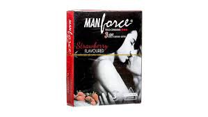 Manforce Stawberry Flavour Super Condoms for Men | Single Pack 3pcs | India