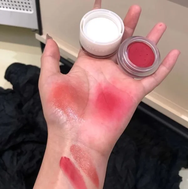 HERORANGE 7-color Blush Suitable for Lips & Cheeks, Matte Water-proof Texture with Double-open Design in One Box