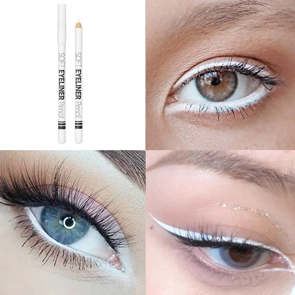 1pcs Beauty Glazed Soft Eyeliner Pencil White