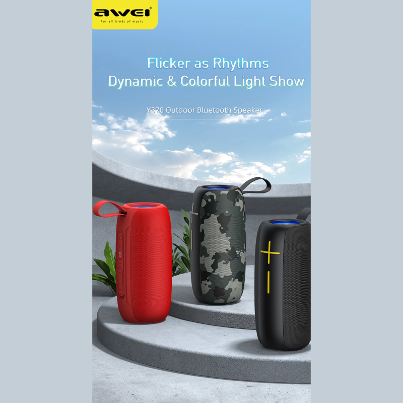 Awei Y370 Portable Original Bluetooth Speaker Music Super Power High Sound