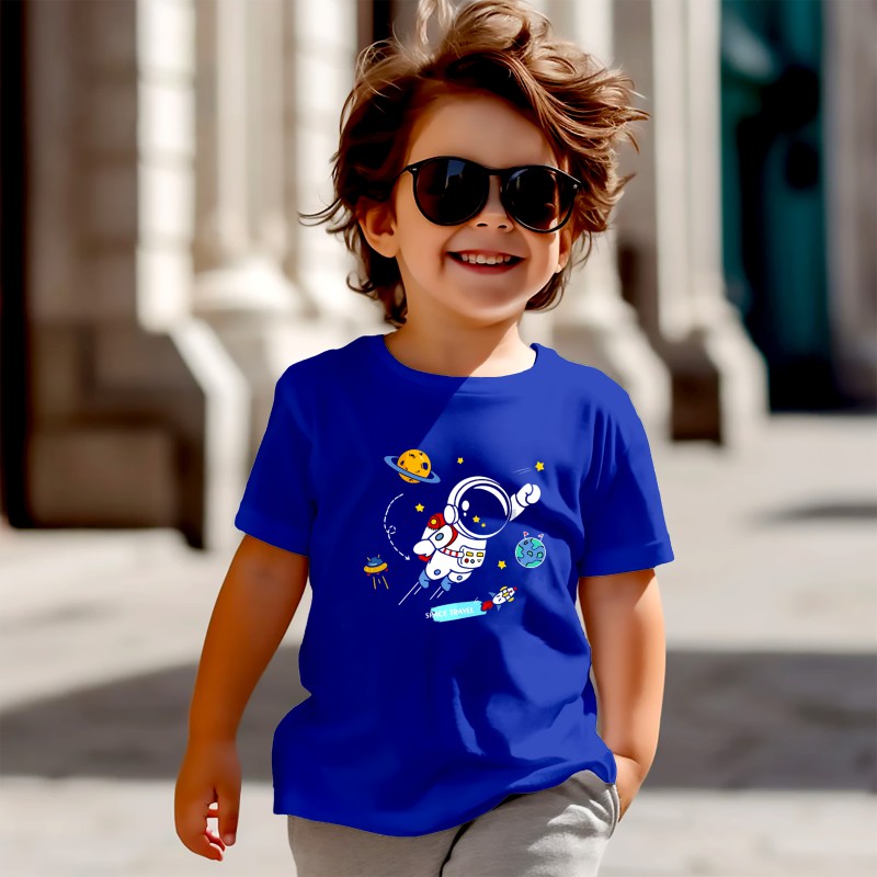 Space (Cotton) T-Shirt for Kids -(19)