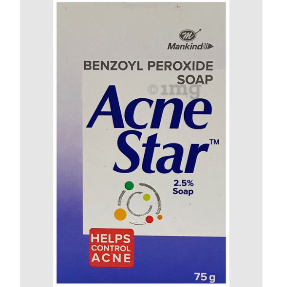 Acnestar 2.5% Benzoyl Peroxide Soap 75gm | Made in India