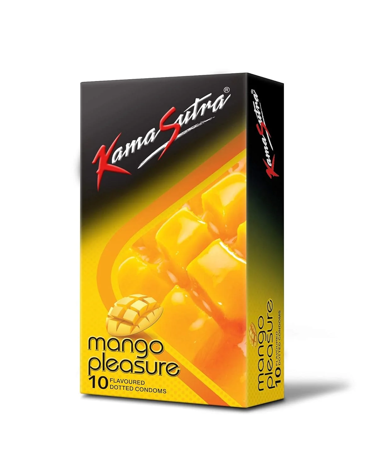 Kamasutra Condoms Mango Flavor Dotted Condom for Men 10pcs / 3pcs Pack (Made in India)