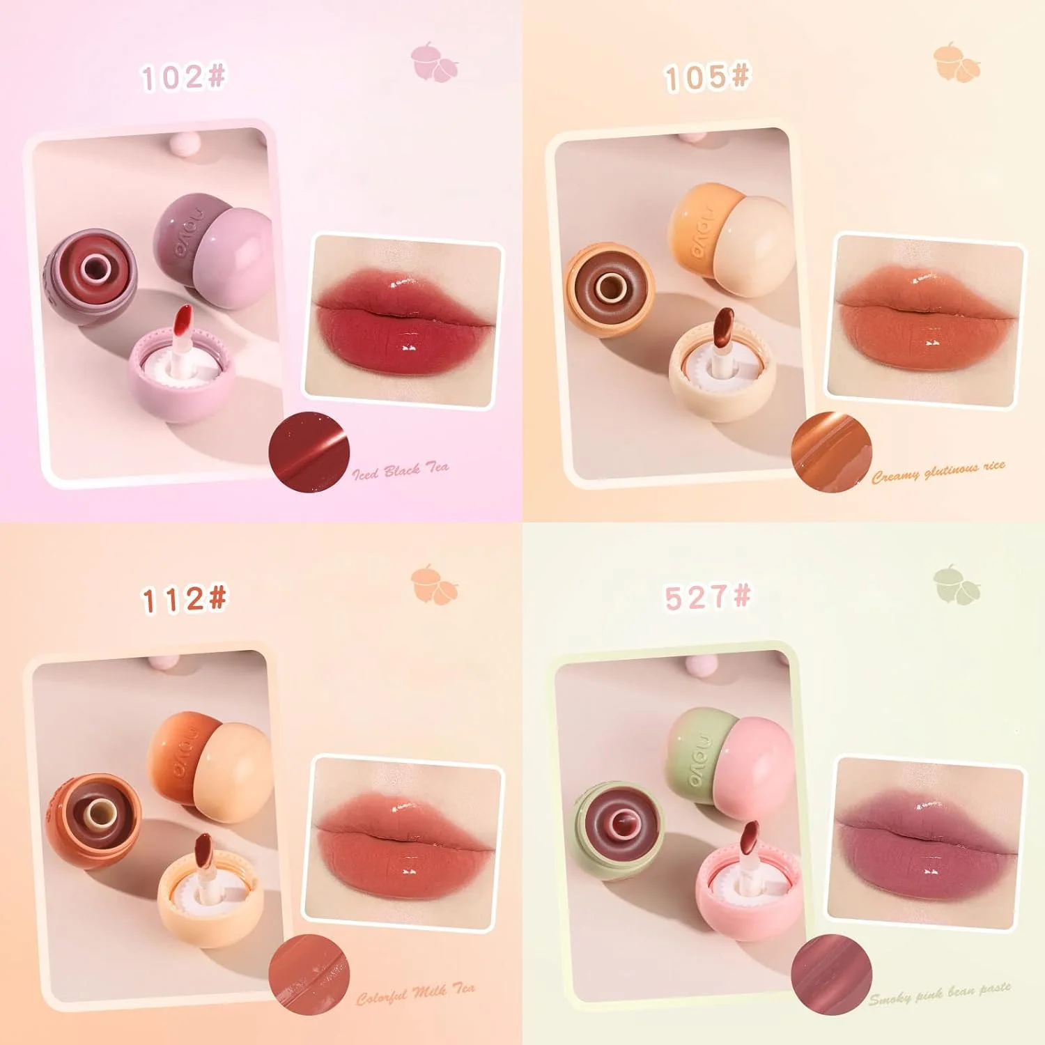 Novo Moisturizing Crystal Lip Jelly 6g | Milk Jar Lip Glass Mirror Moisturizing Lip Gloss