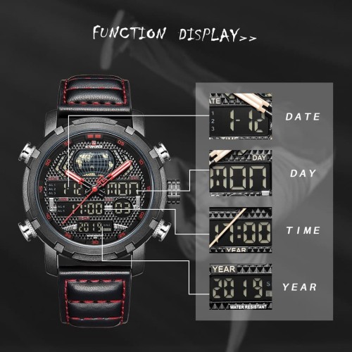 Naviforce 9160 – Black Red