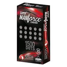 Manforce Condom for Men 10pcs Pack | Manforce 1500 Dots Litchi Flavor Condom | India