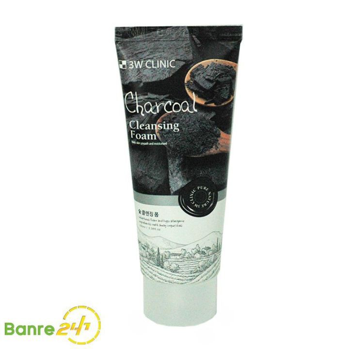 3W Clinic Charcol Foam Cleansing 100ml – Face Wash