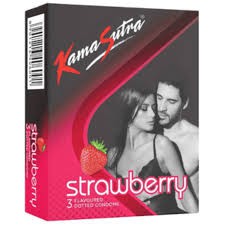 KamaSutra Strawberry Flavored Dotted Condom 10pcs Pack | India