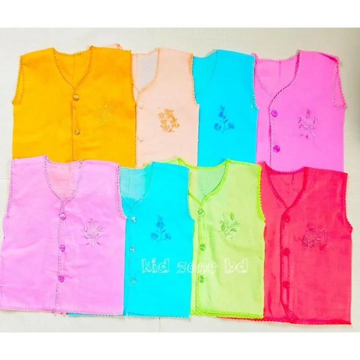 6pcs Combo Nima for Baby Multicolor Print / Solid Color Cotton Nima with Front Button for New Born Baby 0-6 Month Babies Cloths
