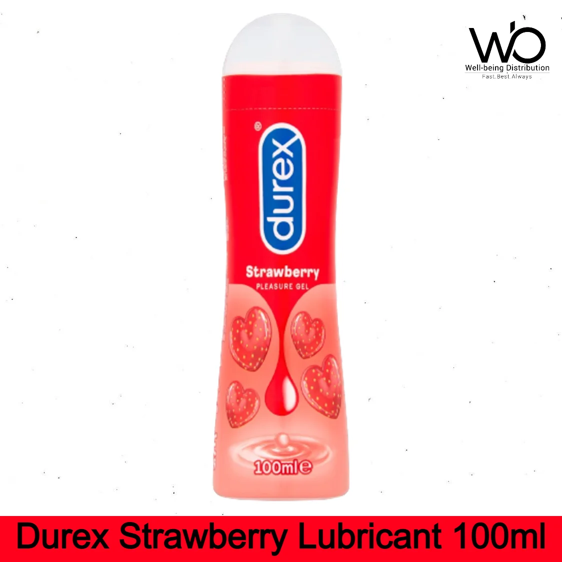 Durex Lube Strawberry Flavoured Lubricant Gel for Men & Women 100ml (Made In Thailand)