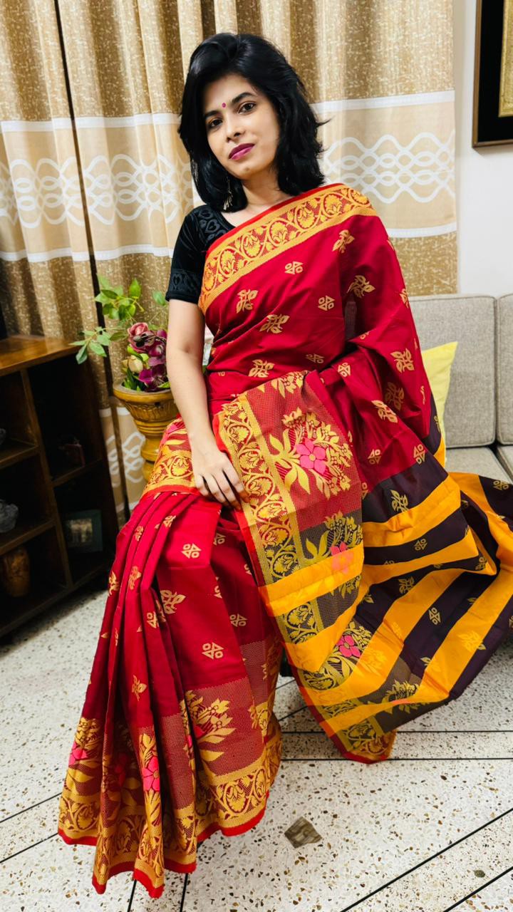 Premium Hybrid Cotton Saree (Real Photo) For Female