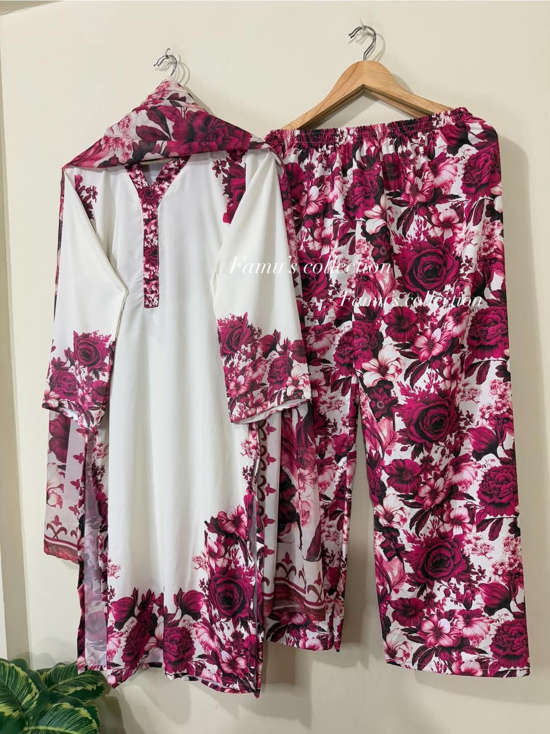 Digital Print Three Piece Set For Women