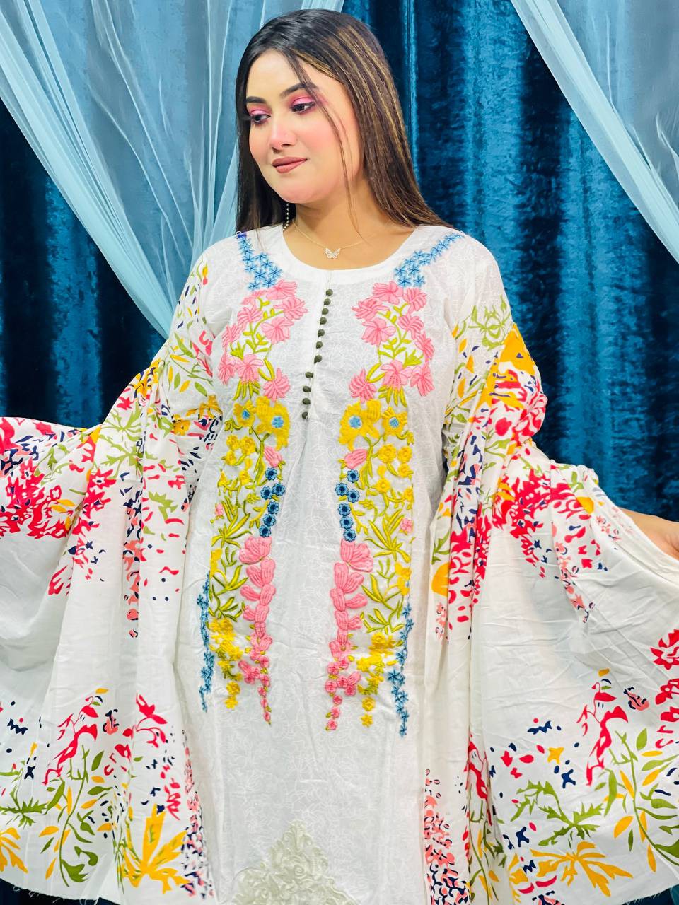 Cotton Elegant Three Piece