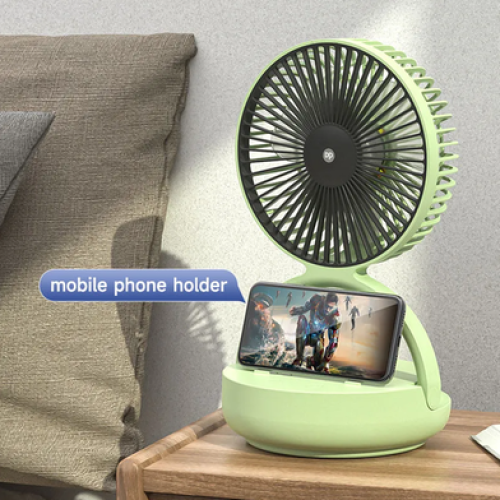 Dp-7637 Rechargeable Automatic Rotating Mini Table Desk Fan