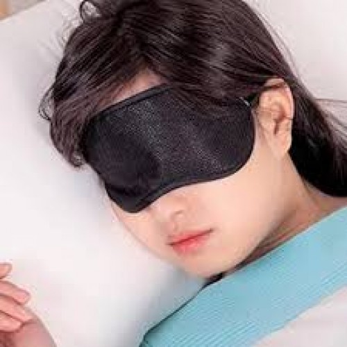 Black Color Sleeping Eye Soft Portable Blindfold Travel Eye Mask 1 Pcs