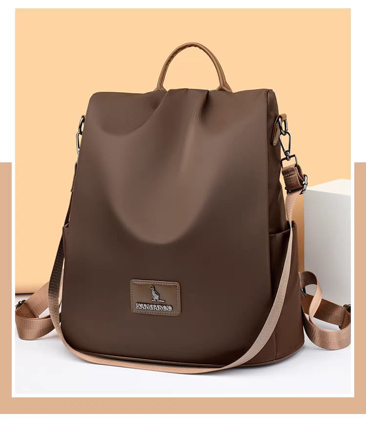 New Texture Oxford Cloth Women’s Backpack(Coffee)