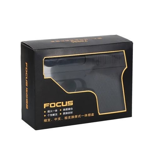 Focus YH096 Pistol Lighter With Cigarette Case