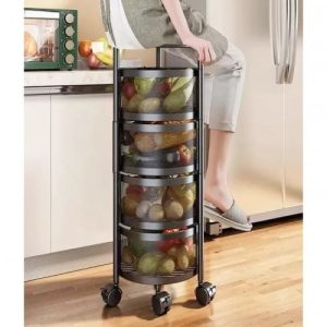 4-Layer-360-degree-rotating-vegetable-shelf-Kitchen-floor-multi-layer-multi-function-round-vegetable-basket-storage-rack-1