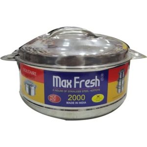 Max Fresh Royal Stainless Steel Casserole Insulated Hot Pot 2000ml