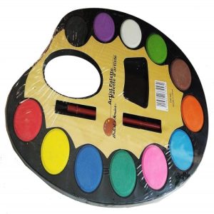 SaffronMist-Large-Artist-Palette-with-12-Water-Color-and-Paint-Brush-1.